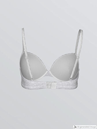 LCW DREAM Siyah Balenli Dolgusuz Düz Tişört Sütyen 2'li Paket