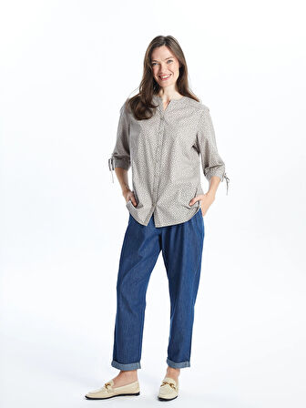 LCW Grace MAVİ Beli Lastikli Carrot Fit Kadın Jean Pantolon