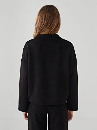 Dik Yaka Düz Oversize Kadın Sweatshirt_W4DN15Z8-CVL_8684680624590_M