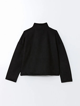 Dik Yaka Düz Oversize Kadın Sweatshirt_W4DN15Z8-CVL_8684680624606_S