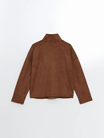 Dik Yaka Düz Oversize Kadın Sweatshirt_W4DN15Z8-YC7_8684680624637_L