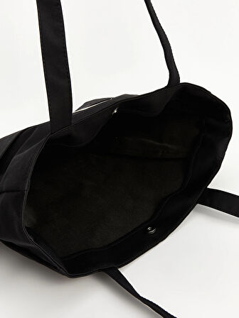 LCW ACCESSORIES Siyah Yazı Nakışlı Kadın Omuz Çantası