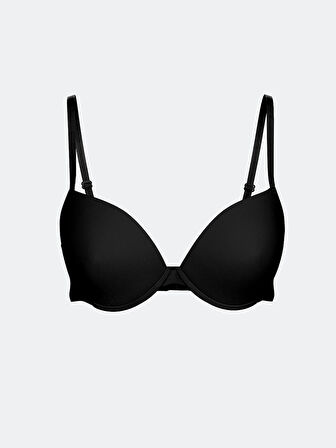 LCW DREAM Siyah Balenli Dolgusuz Düz Tişört Sütyen