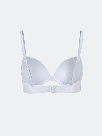 LCW DREAM Beyaz Balenli Dolgusuz Düz Tişört Sütyen