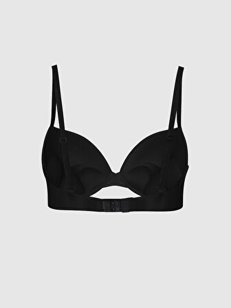 LCW DREAM Siyah Balenli Dolgulu Düz Tişört Sütyen