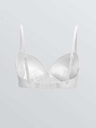 LCW DREAM Beyaz Balenli Dolgulu Düz Tişört Sütyen