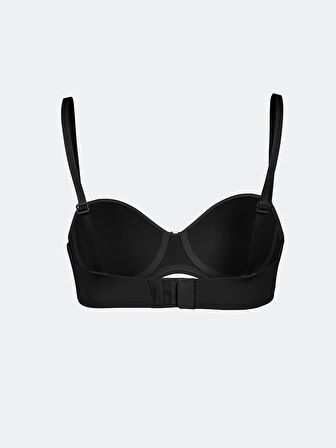 LCW DREAM Siyah Balenli Dolgusuz Düz Straplez Sütyen