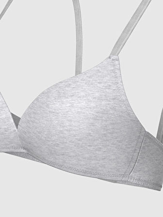 LCW DREAM Gri Balensiz Dolgusuz Düz Sütyen