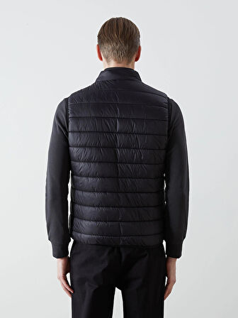 LCWAIKIKI Classic Siyah Standart Kalıp Dik Yaka Erkek Şişme Yelek