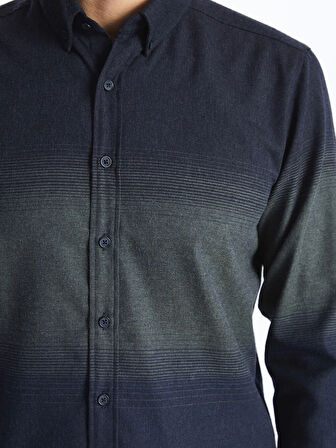LCWAIKIKI Classic Lacivert Regular Fit Uzun Kollu Gabardin Erkek Gömlek