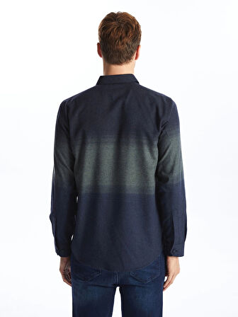 LCWAIKIKI Classic Lacivert Regular Fit Uzun Kollu Gabardin Erkek Gömlek