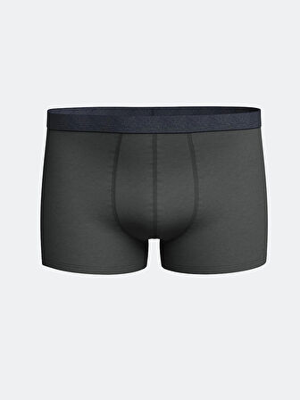 LC WAIKIKI Antrasit Standart Kalıp Pamuklu Esnek Erkek Boxer 3'lü