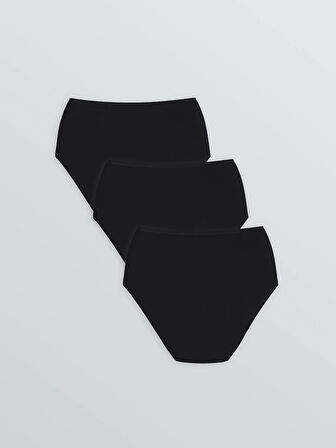 LCW DREAM Siyah Düz Klasik Külot 3'lü Paket