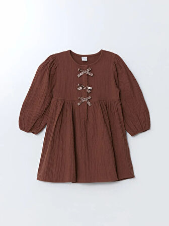 Bisiklet Yaka Müslin Kız Bebek Elbise_W4KO36Z1-HKR86846807931595-6 Yaş
