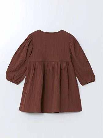 Bisiklet Yaka Müslin Kız Bebek Elbise_W4KO36Z1-HKR86846807931595-6 Yaş