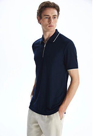 LCWAIKIKI Classic LACİVERT Polo Yaka Kısa Kollu Erkek Tişört