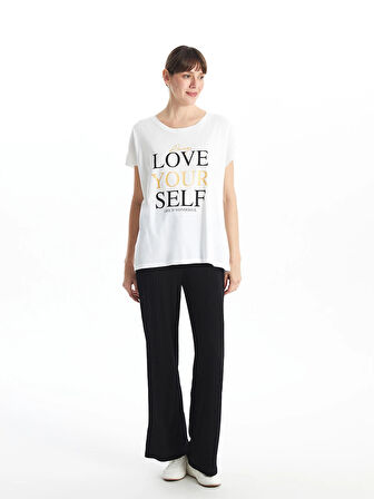 LCWAIKIKI Classic SİYAH Beli Lastikli Dokulu Kadın Pantolon