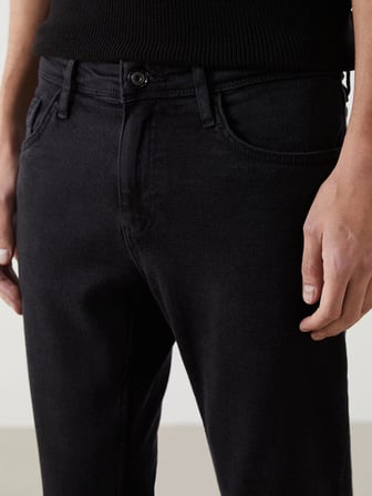 LCW Jeans SİYAH 750 Slim Fit Erkek Jean Pantolon