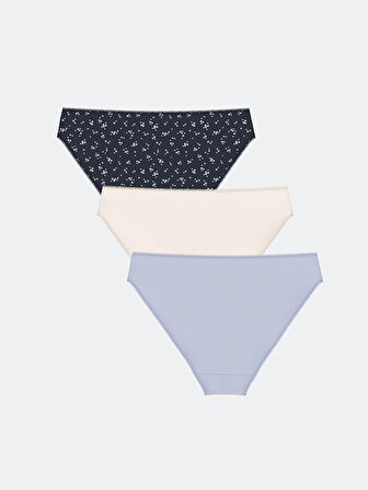 LCW DREAM Lacivert Baskılı Bikini Külot 3'lü Paket