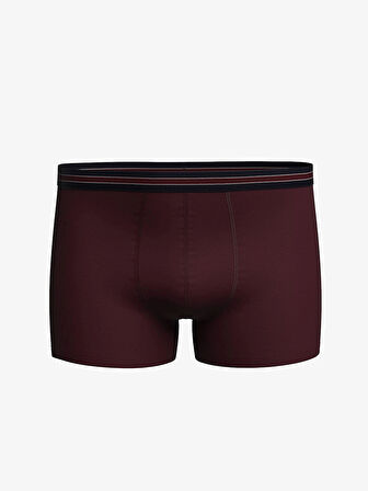 LC WAIKIKI Bordo Standart Kalıp Pamuklu Esnek Erkek Boxer 5'li