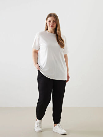 LCWAIKIKI Classic Siyah Beli Lastikli Kadın Jogger Eşofman Altı