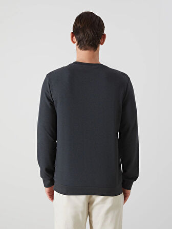 LCWAIKIKI Classic Antrasit Bisiklet Yaka Uzun Kollu Erkek Sweatshirt