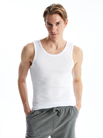 LC WAIKIKI Beyaz U Yaka Penye Erkek Atlet 2'li