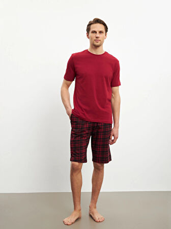LC WAIKIKI Kirmizi Standart Kalıp Erkek Şortlu Pijama Takımı