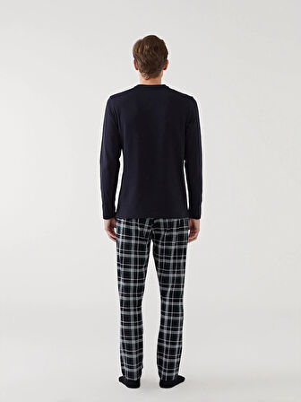 LC WAIKIKI LACİVERT Standart Kalıp Erkek Pijama Takımı