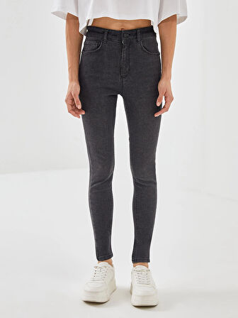 LCW Jeans GRİ Jüpiter Süper Skinny Fit Kadın Jean Pantolon