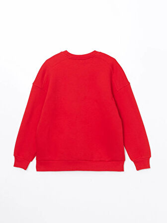 Bisiklet Yaka Baskılı Oversize Kadın Kalın Sweatshirt_W4KY55Z8-HMW_8684681037283_2XL