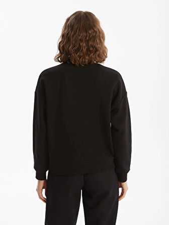 Bisiklet Yaka Oversize Kadın Kalın Sweatshirt_W4KY61Z8-CVL_8684681037368_M