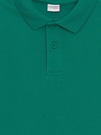 LCW Kids Yeşil Polo Yaka Basic Erkek Çocuk Tişört