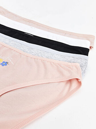 LCW Young Pembe Baskılı Bikini Külot 5'li Paket