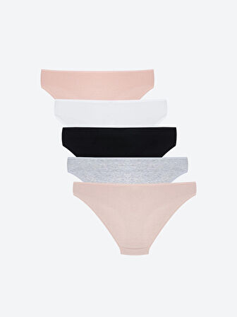 LCW Young Pembe Baskılı Bikini Külot 5'li Paket