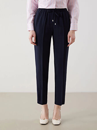 LCW Modest Siyah Beli Lastikli Kadın Pantolon