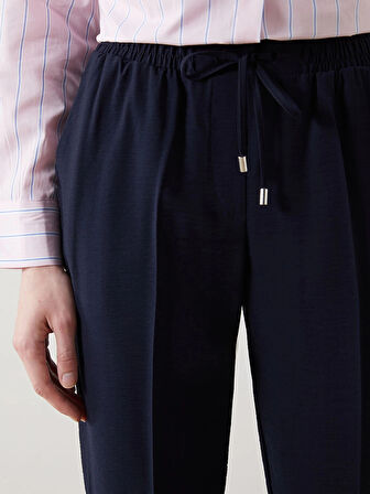 LCW Modest Siyah Beli Lastikli Kadın Pantolon