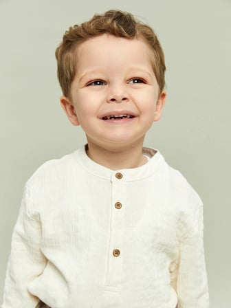 LCW baby Ekru Hakim Yaka Müslin Erkek Bebek Tişört Ve Pantolon 2'l
