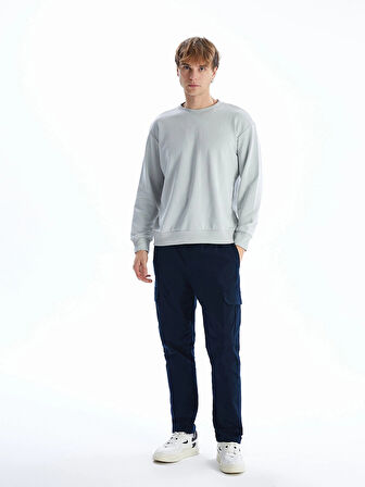 XSIDE Gri Bisiklet Yaka Uzun Kollu Erkek Sweatshirt