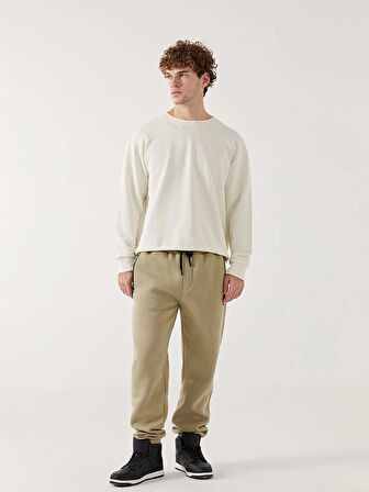 XSIDE Bej Bisiklet Yaka Uzun Kollu Erkek Sweatshirt