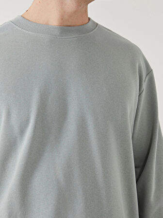 XSIDE Yeşil Bisiklet Yaka Uzun Kollu Erkek Sweatshirt