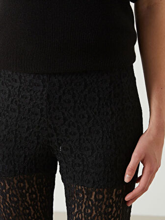 Beli Lastikli Dantelli Kadın Pantolon_W4L705Z8-CVL_8684681167577_S