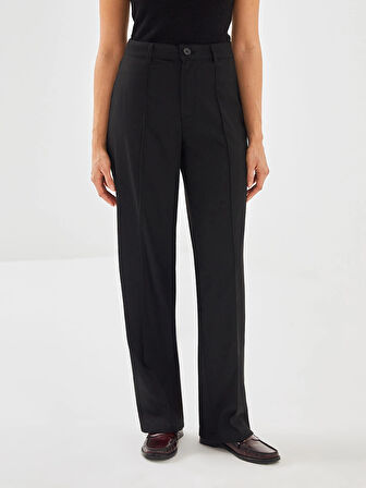 LCW Vision SİYAH Dar Fit Geniş Paça Kadın Pantolon