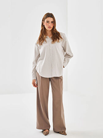 LCW Vision BEJ Loose Fit Kadın Pantolon