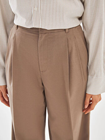 LCW Vision BEJ Loose Fit Kadın Pantolon