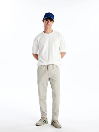 LCW Casual BEJ Slim Fit Armürlü Erkek Pantolon