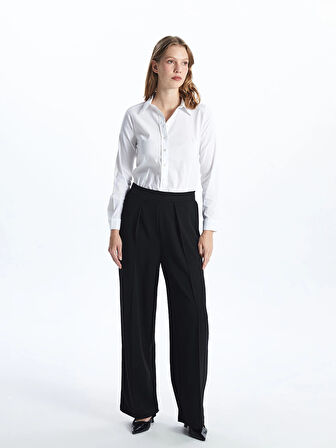 LCWAIKIKI Classic Beyaz Uzun Kollu Poplin Kadın Gömlek