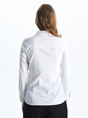 LCWAIKIKI Classic Beyaz Uzun Kollu Poplin Kadın Gömlek