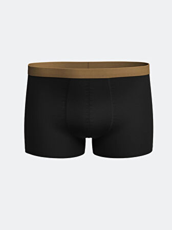 LC WAIKIKI Siyah Standart Kalıp Pamuklu Esnek Erkek Boxer 3'lü