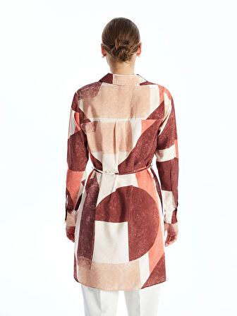 LCWAIKIKI Classic TURUNCU Desenli Kadın Gömlek Tunik